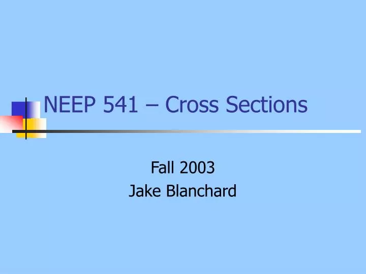 neep 541 cross sections