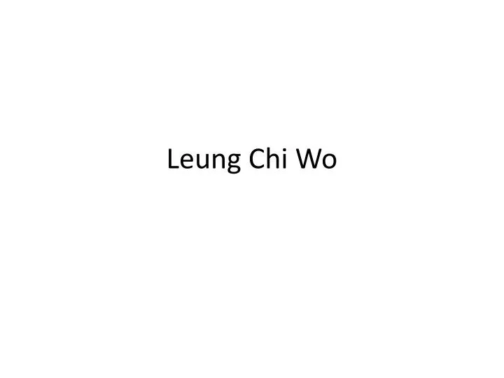 leung chi wo