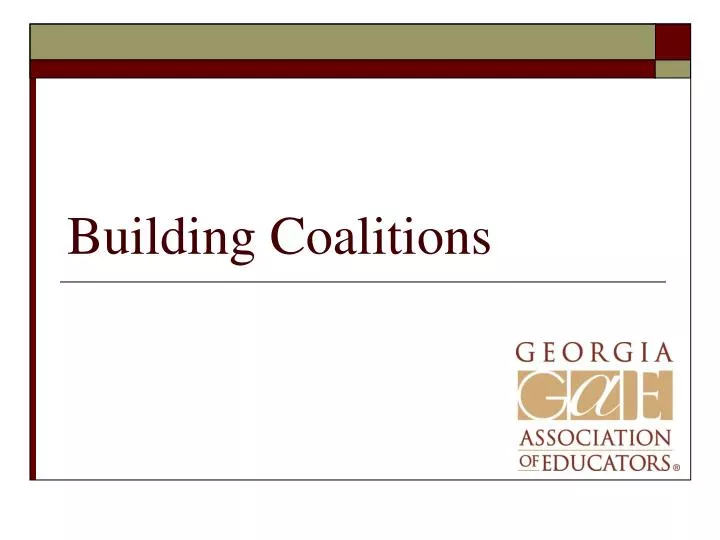 building coalitions