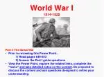 World War I 1914-1920 - slide 1