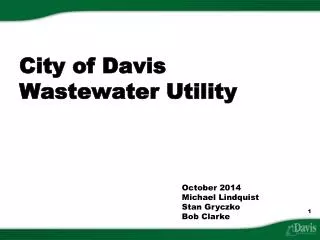 City of Davis Wastewater Utility