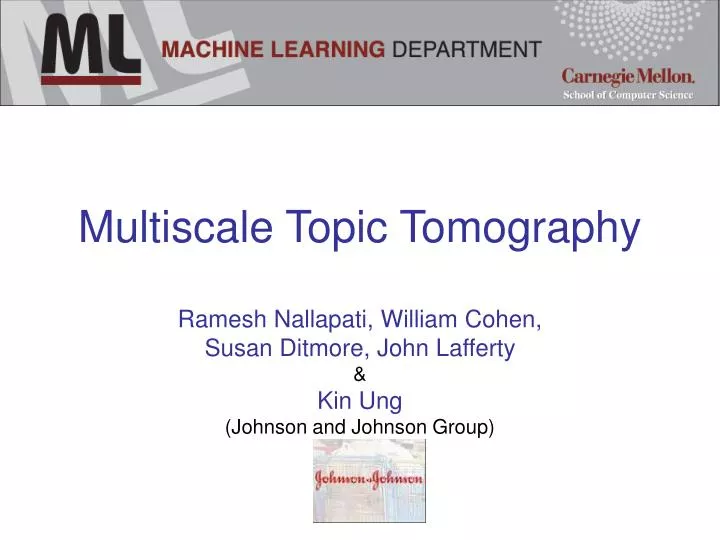 multiscale topic tomography
