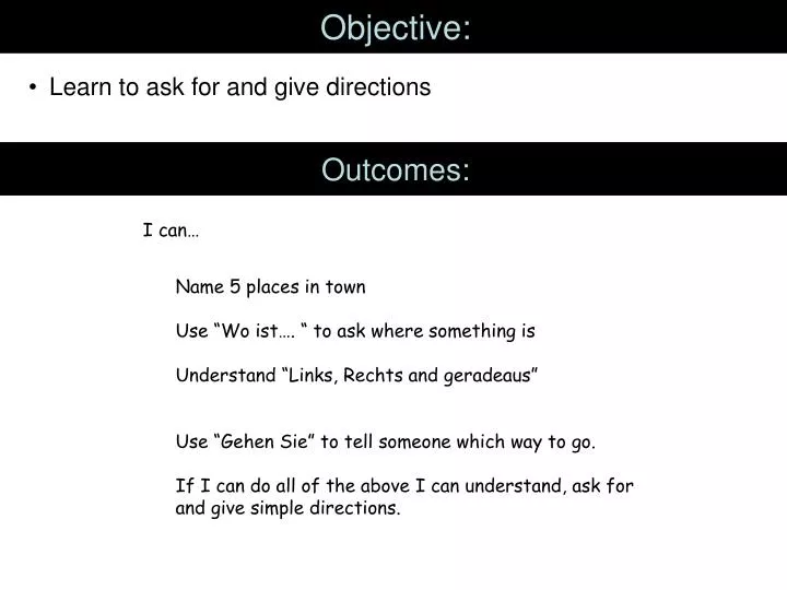 objective