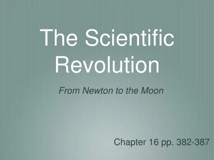 the scientific revolution