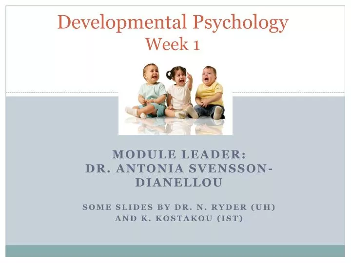 developmental psychology week 1
