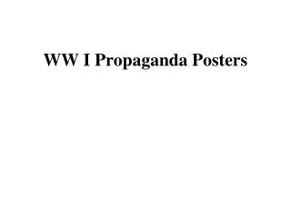 ww i propaganda posters