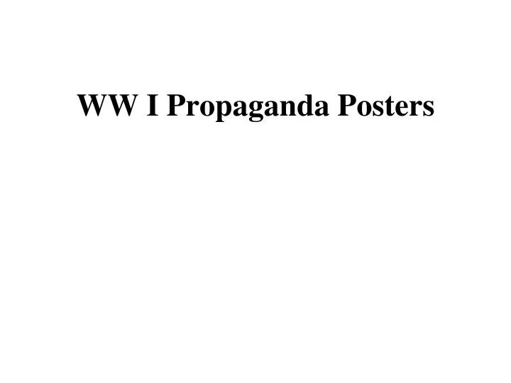 ww i propaganda posters