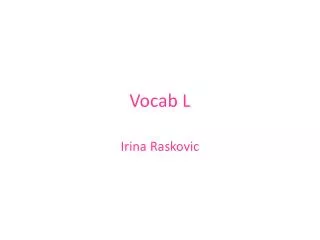 Vocab L