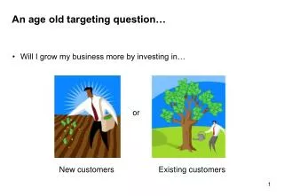An age old targeting question…