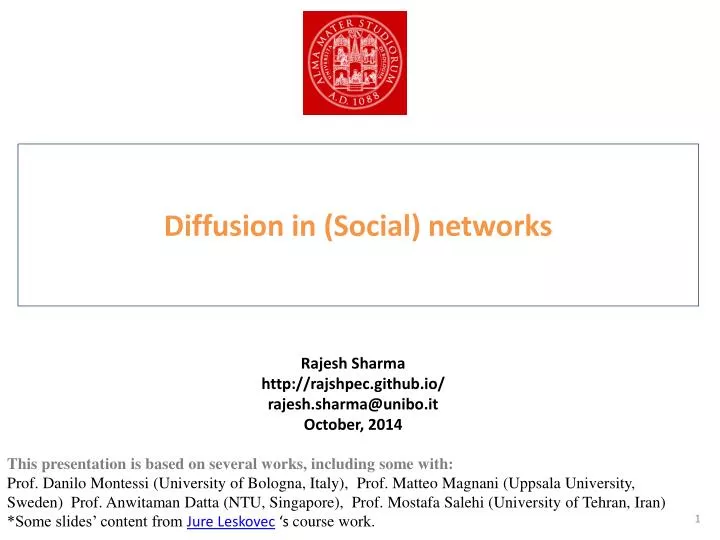 diffusion in social networks