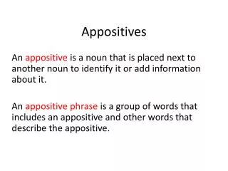 Appositives