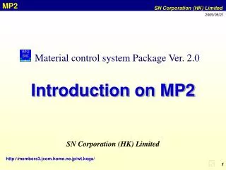 Introduction on MP2