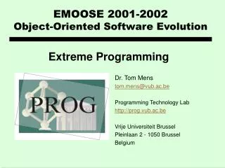 EMOOSE 2001-2002 Object-Oriented Software E volution