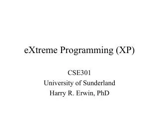 eXtreme Programming (XP)