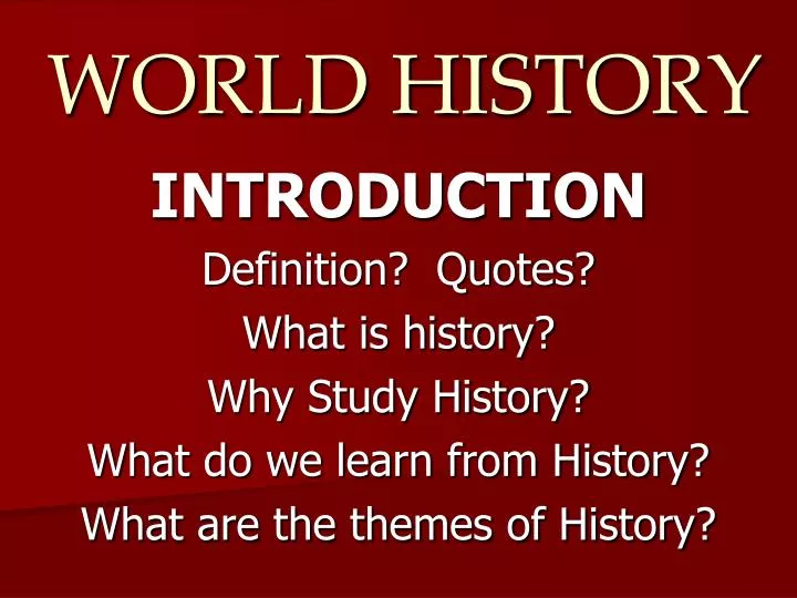 World History N 