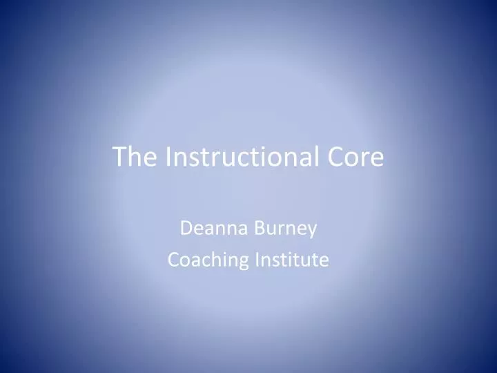 the instructional core