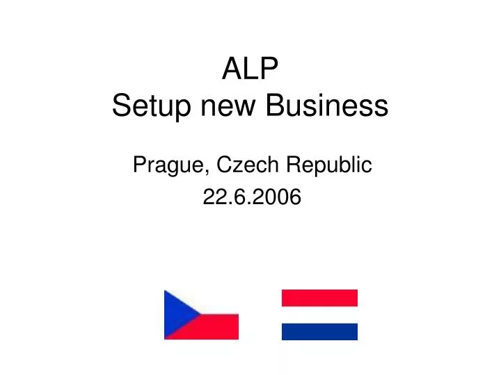 alp setup new business