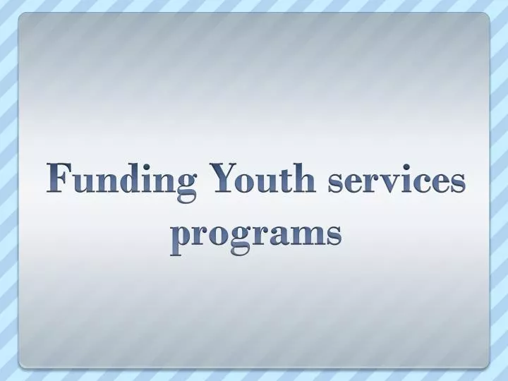 funding youth services programs