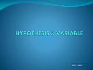 hypothesis variable