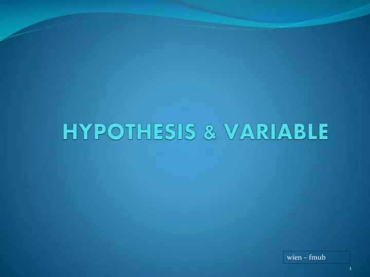 hypothesis variable