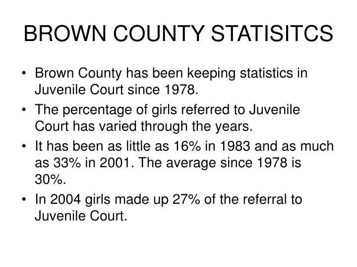 brown county statisitcs