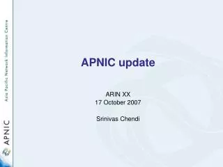 APNIC update
