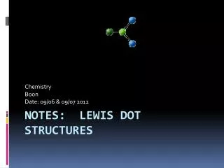 Notes: Lewis Dot Structures