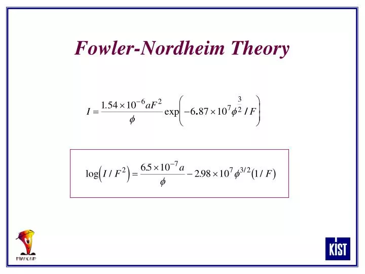 fowler nordheim theory