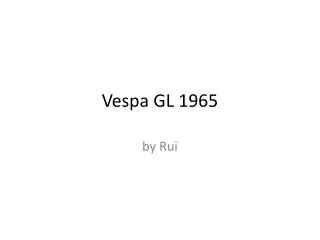 vespa gl 1965