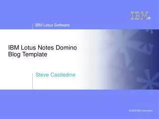 IBM Lotus Notes Domino Blog Template