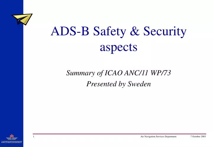 ads b safety security aspects