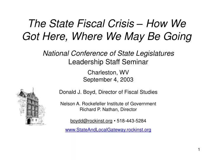the state fiscal crisis how we got here where we may be going