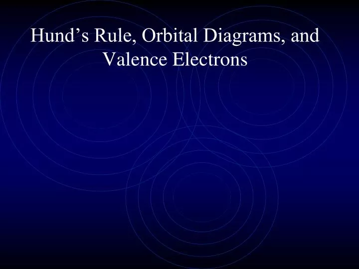 hund s rule orbital diagrams and valence electrons