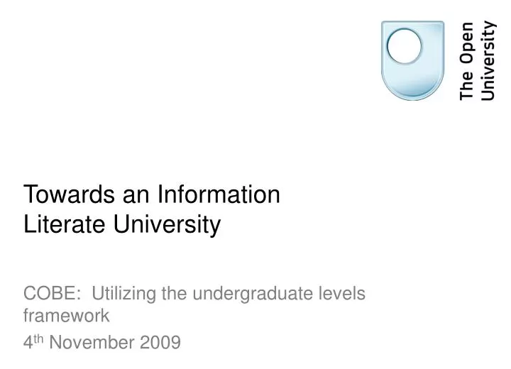 towards an information literate university