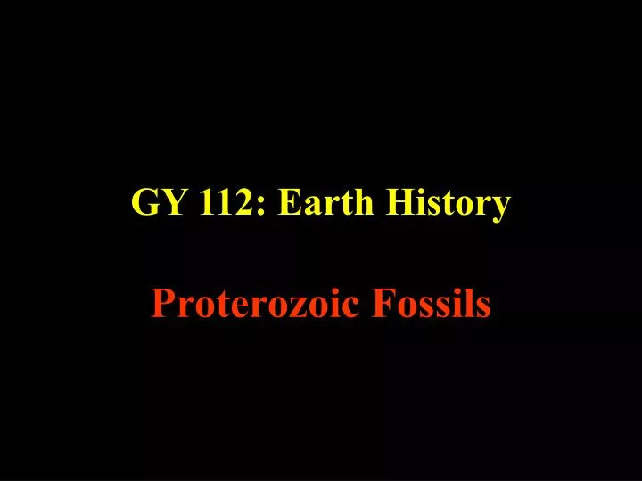 gy 112 earth history