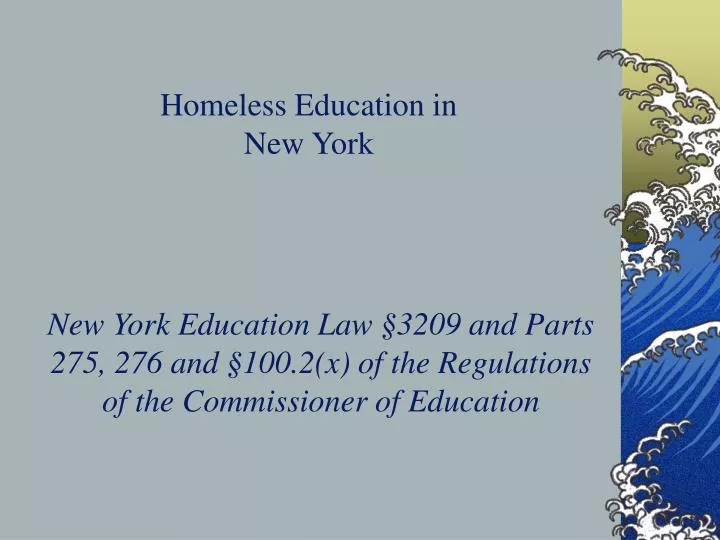 homeless education in new york