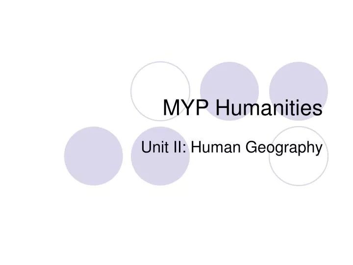 myp humanities