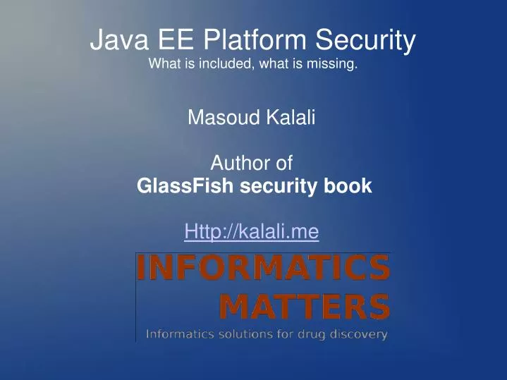 masoud kalali author of glassfish security book http kalali me