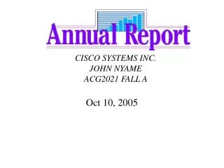 cisco systems inc john nyame acg2021 fall a