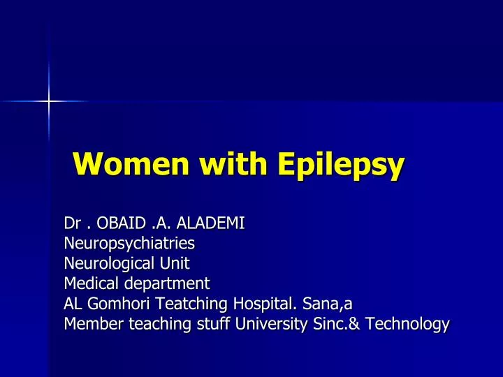 women with epilepsy