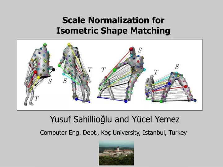 scale normalization for isometric shape matching