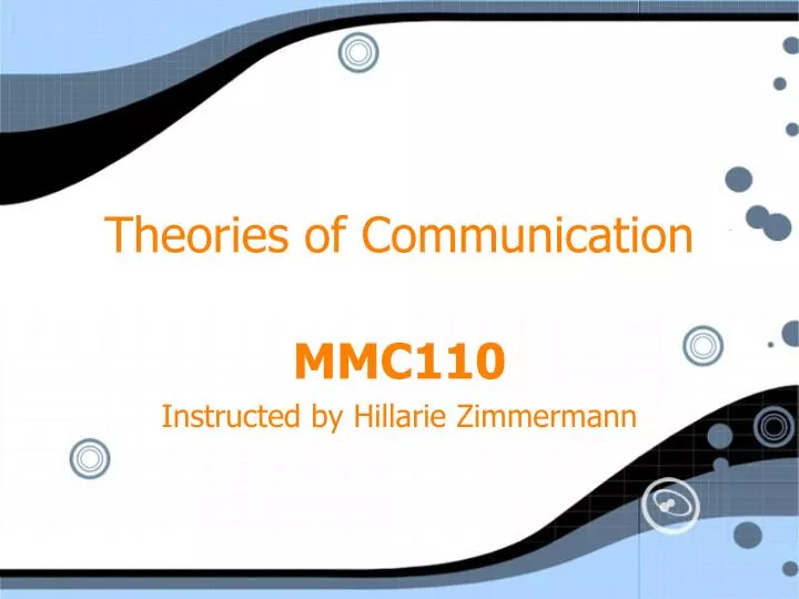 theories of communication