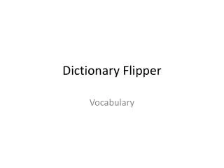 Dictionary Flipper