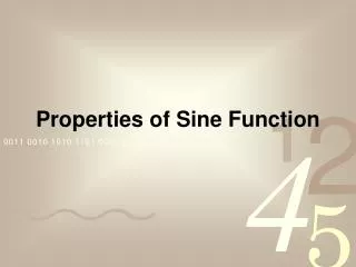 properties of sine function