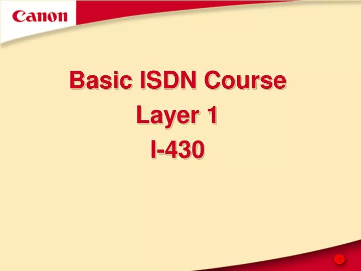 basic isdn course layer 1 i 430