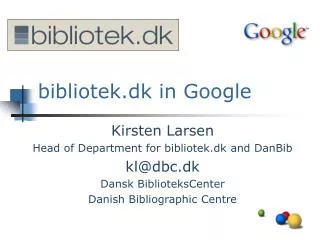 bibliotek.dk in Google