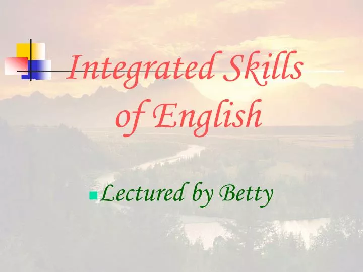 integrated skills of english