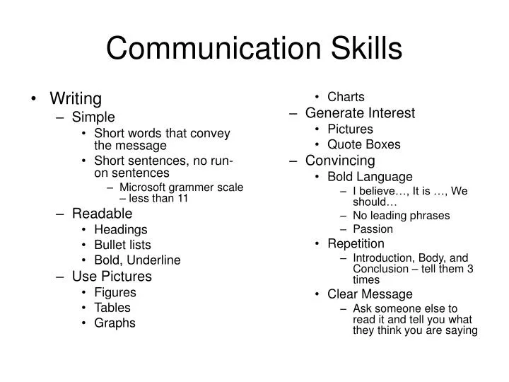 communication skills