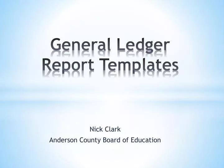 general ledger report templates