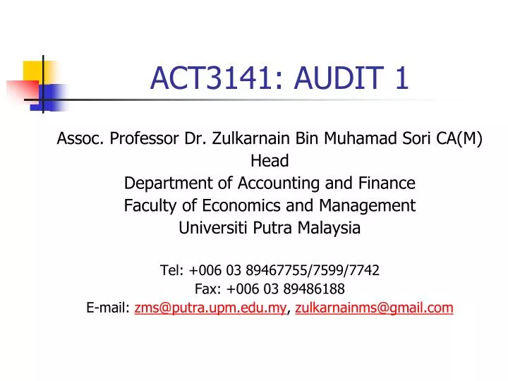 act3141 audit 1
